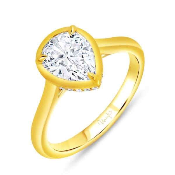 Bezel Pear Shaped Engagement Ring