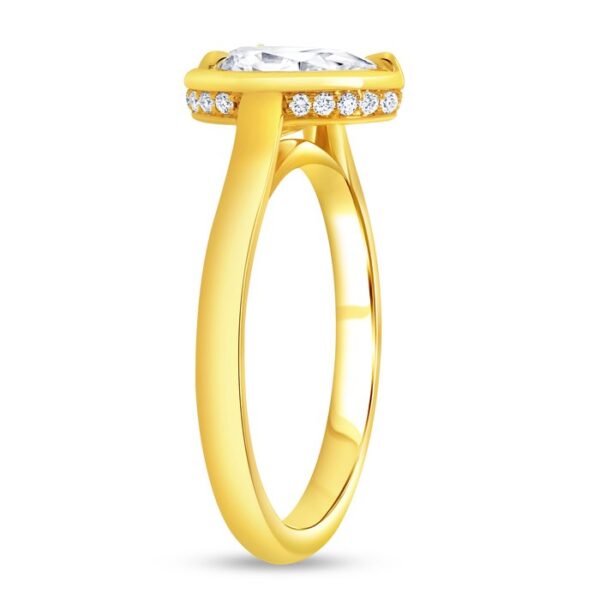 Bezel Pear Shaped Engagement Ring - Image 2