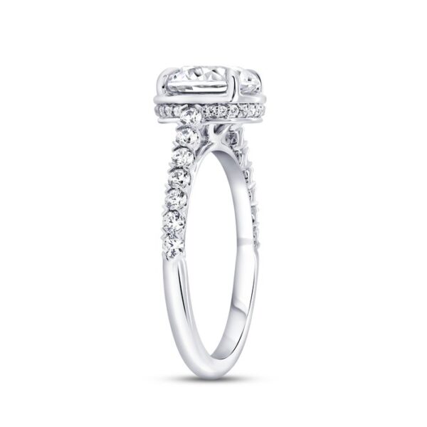 Halo Round Engagement Ring - Image 2