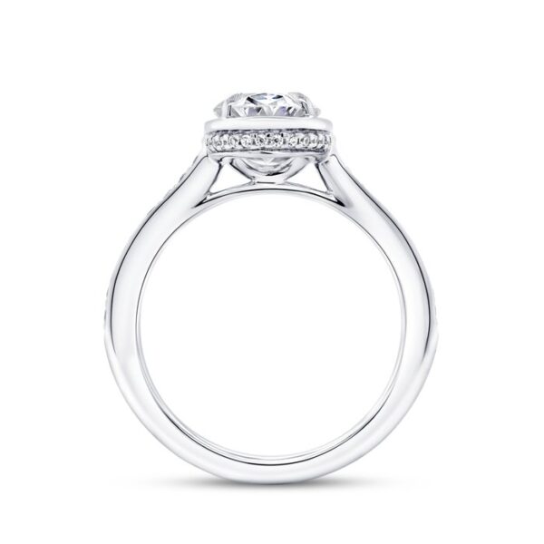 Halo Oval Shaped Engagement Ring - Image 3