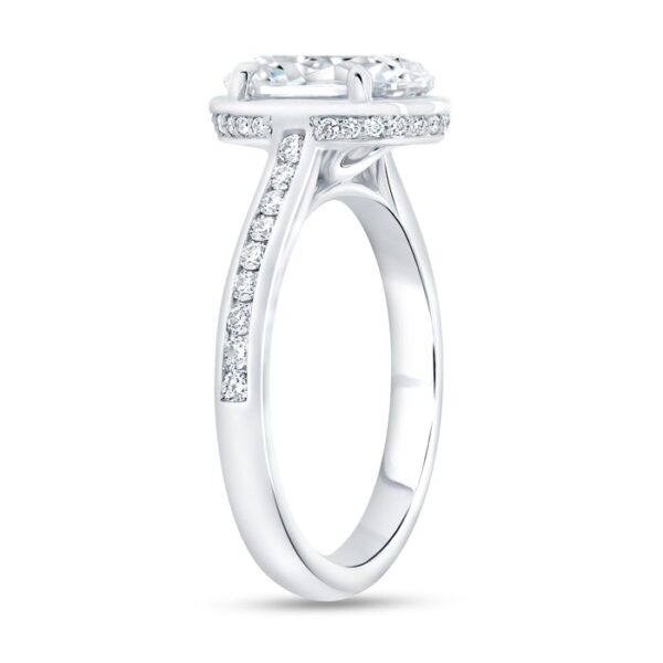 Halo Oval Shaped Engagement Ring - Image 2