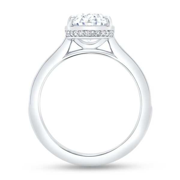 Halo Oval Shaped Engagement Ring - Image 3