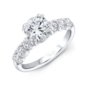 Straight Round Engagement Ring
