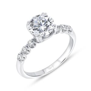 Straight Round Engagement Ring
