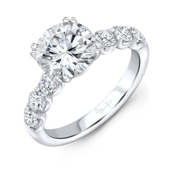 Straight Round Engagement Ring