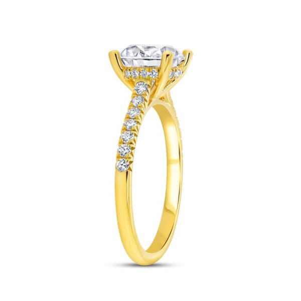 Under-Halo Round Diamond Engagement Ring - Image 2