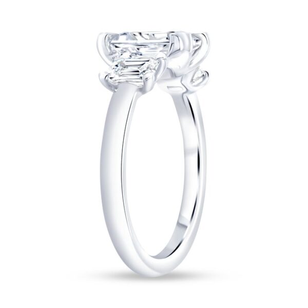 Three-Stone Emerald Cut Engagement Ring - Image 2