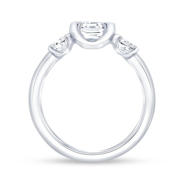 Three-Stone Emerald Cut Engagement Ring - Image 3