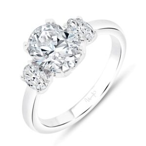 Three-Stone Oval Shaped Engagement Ring