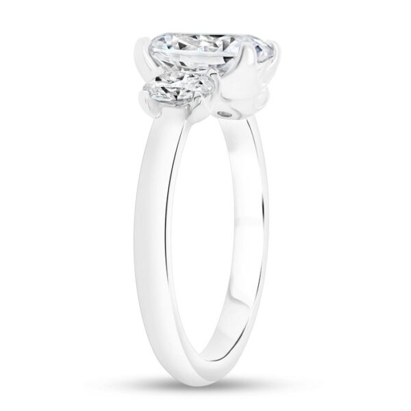 Three-Stone Oval Shaped Engagement Ring - Image 2
