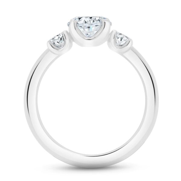 Three-Stone Oval Shaped Engagement Ring - Image 3
