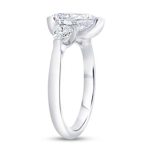 Three-Stone Pear Shaped Engagement Ring - Image 2