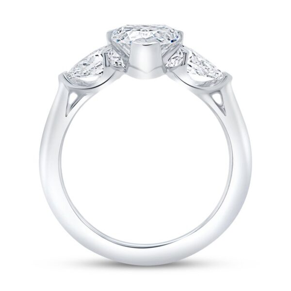 Three-Stone Pear Shaped Engagement Ring - Image 3