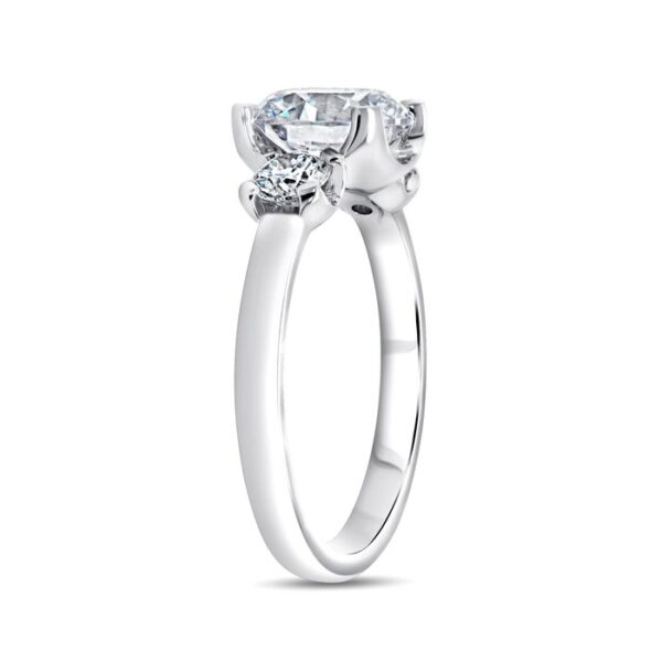 Three-Stone Round Engagement Ring - Image 2