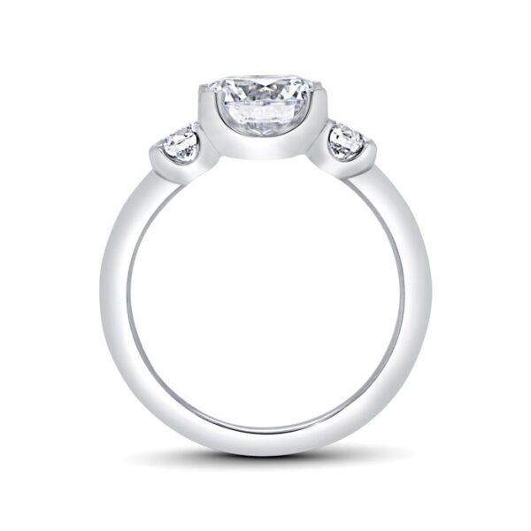 Three-Stone Round Engagement Ring - Image 3