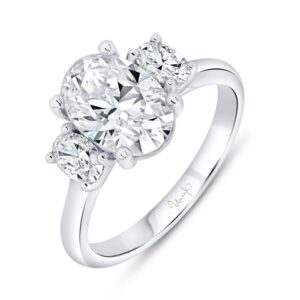 Three-Stone Oval Shaped Engagement Ring