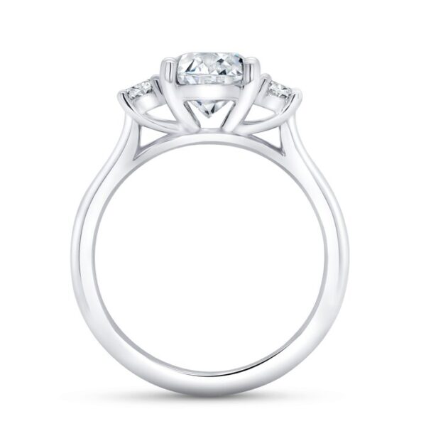 Three-Stone Oval Shaped Engagement Ring - Image 3