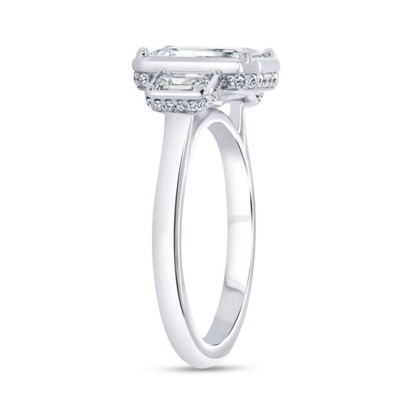 Three-Stone Emerald Cut Engagement Ring - Image 2
