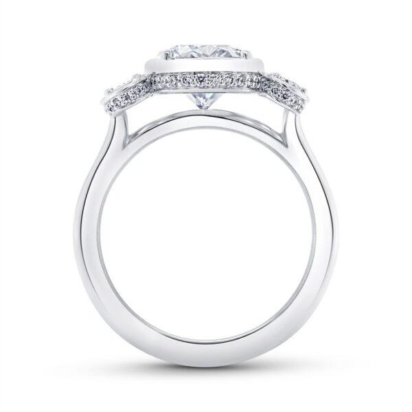Three-Stone Oval Shaped Engagement Ring - Image 3
