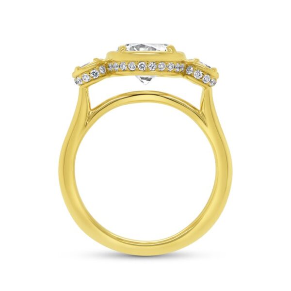 Bezel Round Engagement Ring - Image 3