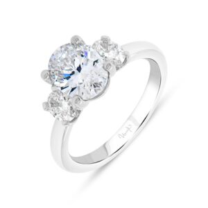 Three-Stone Oval Shaped Engagement Ring