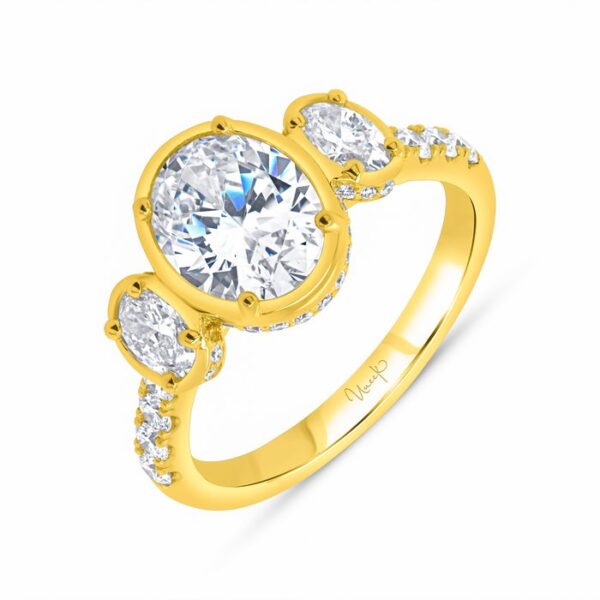 Three-Stone Oval Shaped Engagement Ring