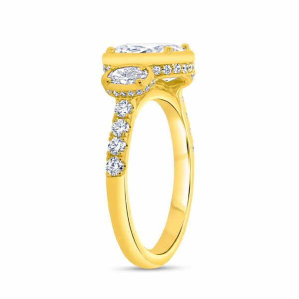 Three-Stone Oval Shaped Engagement Ring - Image 2