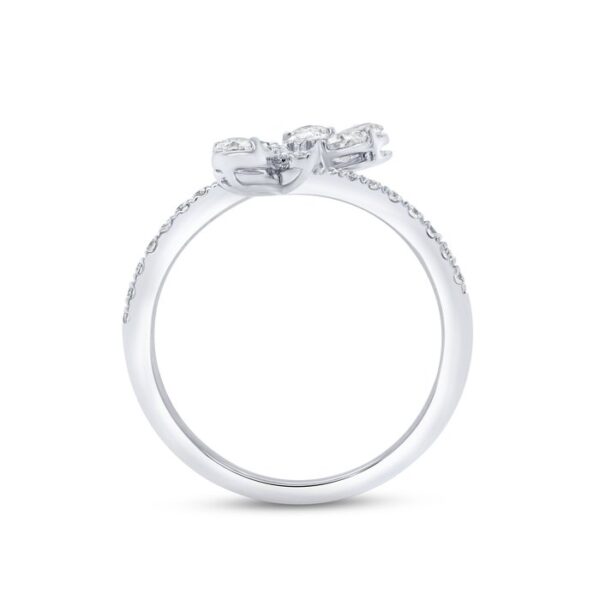 Floral Pear Shaped Diamond Fashion Ring - Image 3