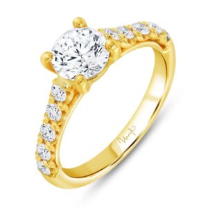 Straight Round Engagement Ring