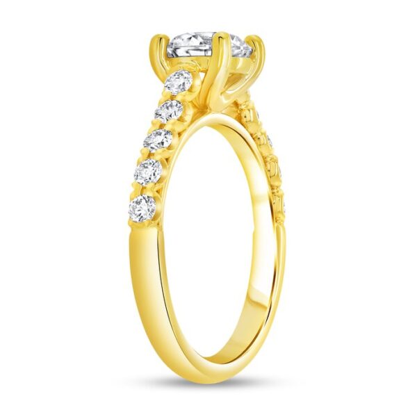 Straight Round Engagement Ring - Image 2