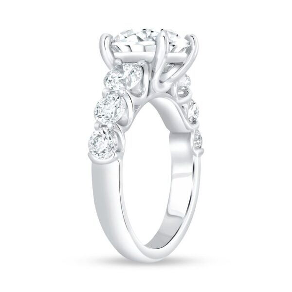 Straight Round Engagement Ring - Image 2