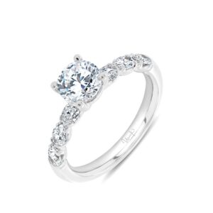 Straight Round Engagement Ring