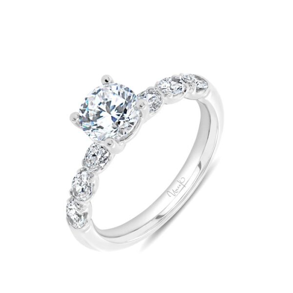 Straight Round Engagement Ring