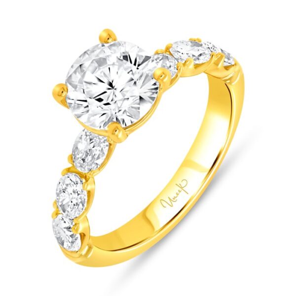 Straight Round Engagement Ring