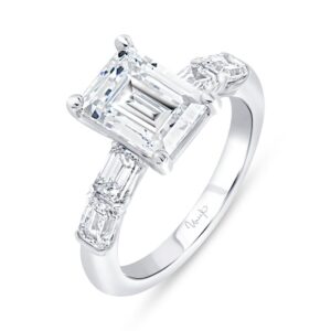Straight Emerald Cut Engagement Ring