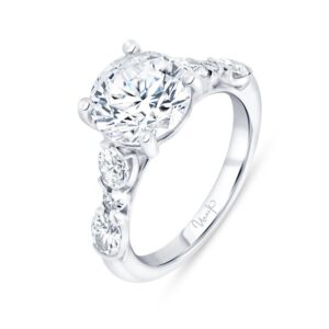 Straight Round Engagement Ring
