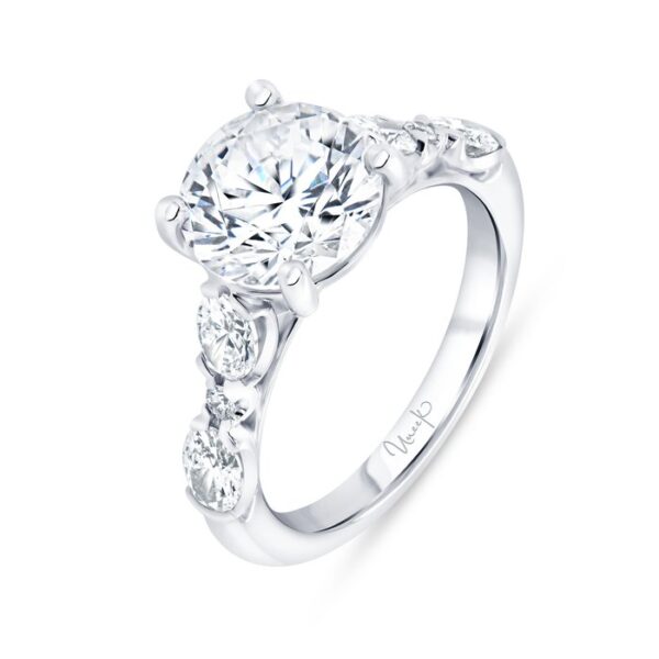 Straight Round Engagement Ring