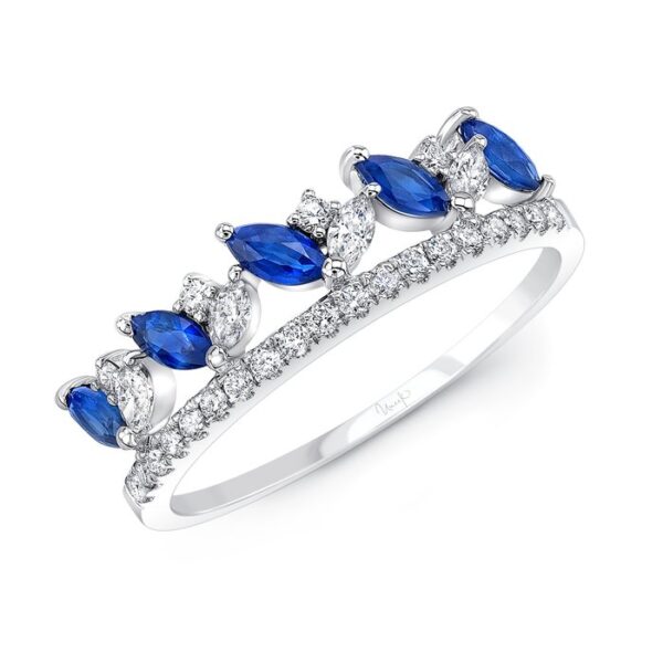 Marquise Blue Sapphire Fashion Ring