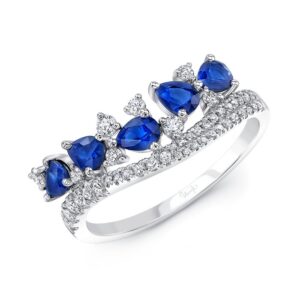 Marquise Blue Sapphire Fashion Ring