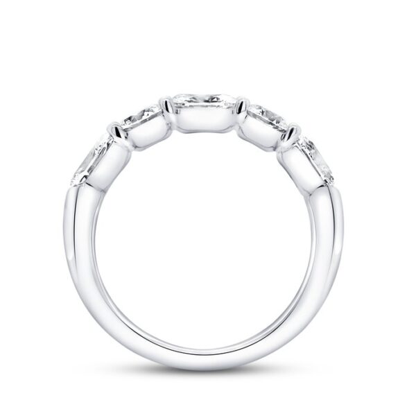 Five-Stone Oval Shaped Eternity Ring - Image 3