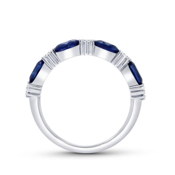 Oval Shaped Blue Sapphire Fashion Ring - Image 3