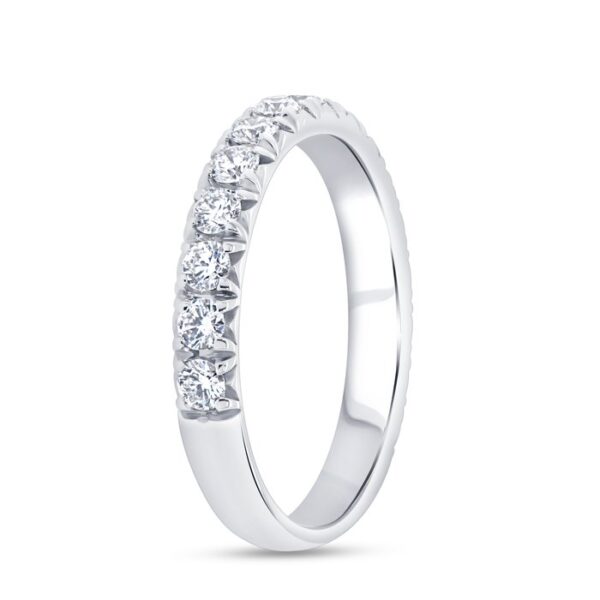 1-Row Diamond Wedding Ring - Image 2