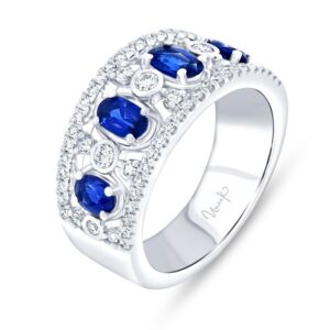 Vintage Oval Shaped Blue Sapphire Fashion Ring