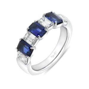 Seven-Stone Emerald Cut Diamond Fashion Ring