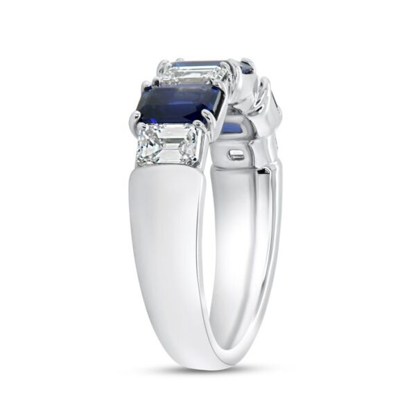 Seven-Stone Emerald Cut Diamond Fashion Ring - Image 2