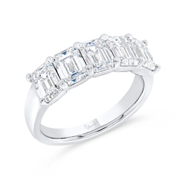 Five-Stone Emerald Cut Diamond Anniversary Ring