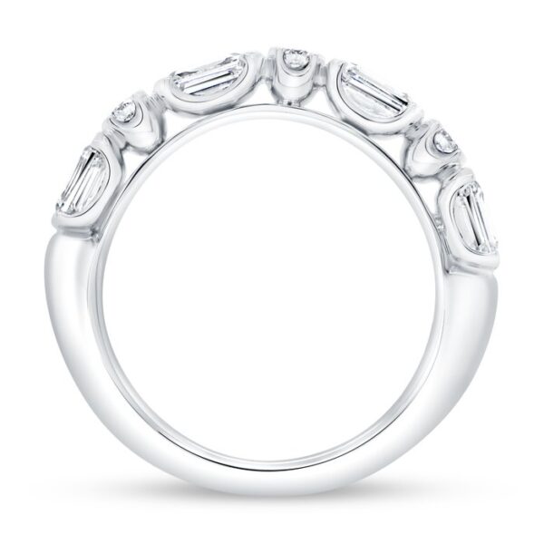 Emerald Cut Diamond Wedding Ring - Image 2