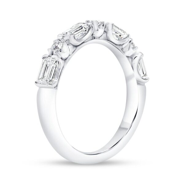 Emerald Cut Diamond Wedding Ring - Image 3
