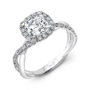 Halo Cushion Cut Engagement Ring