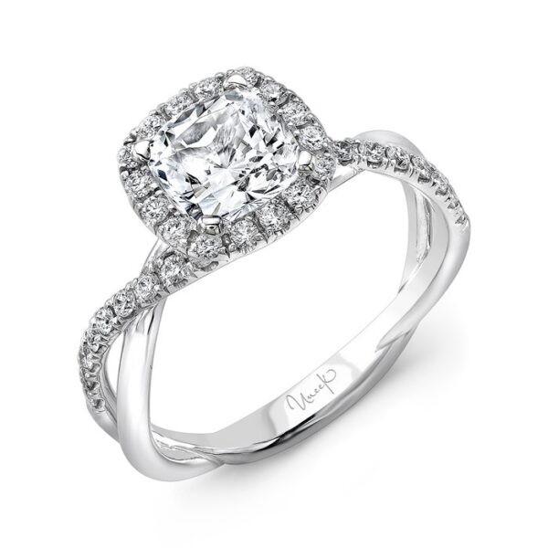 Halo Cushion Cut Engagement Ring